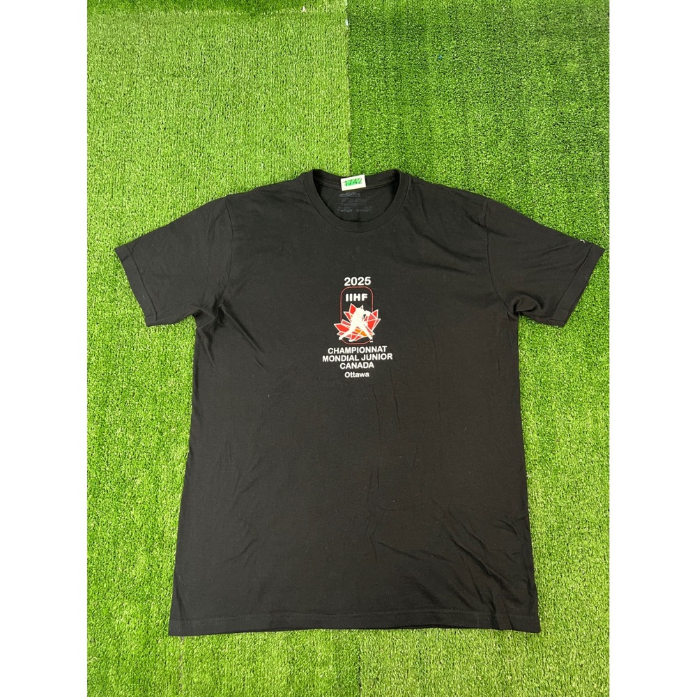 Bauer Mens 2025 IIHF World Junior Championship Ottawa Hockey T-Shirt Black L